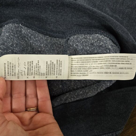 Albercombie Hoodie Sweatshirt Boys Top Size 15/16 Unisex 2 tone - Picture 7 of 9